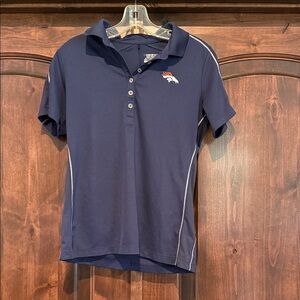 Nike Navy Blue Polo Shirt with Broncos Logo